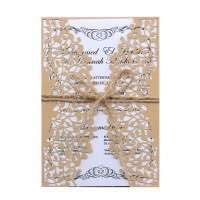 Wedding Invitation Rectangle Teachers' Day Greeting Card Laser Cut Vellum